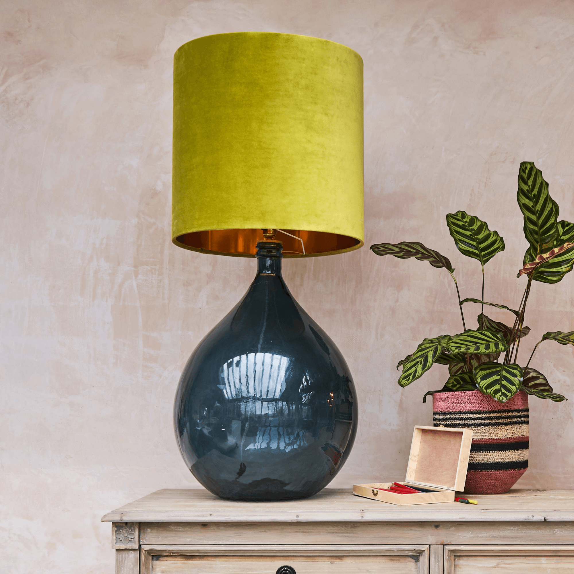 Read more about Graham and green 16" tall pistachio velvet lamp shade