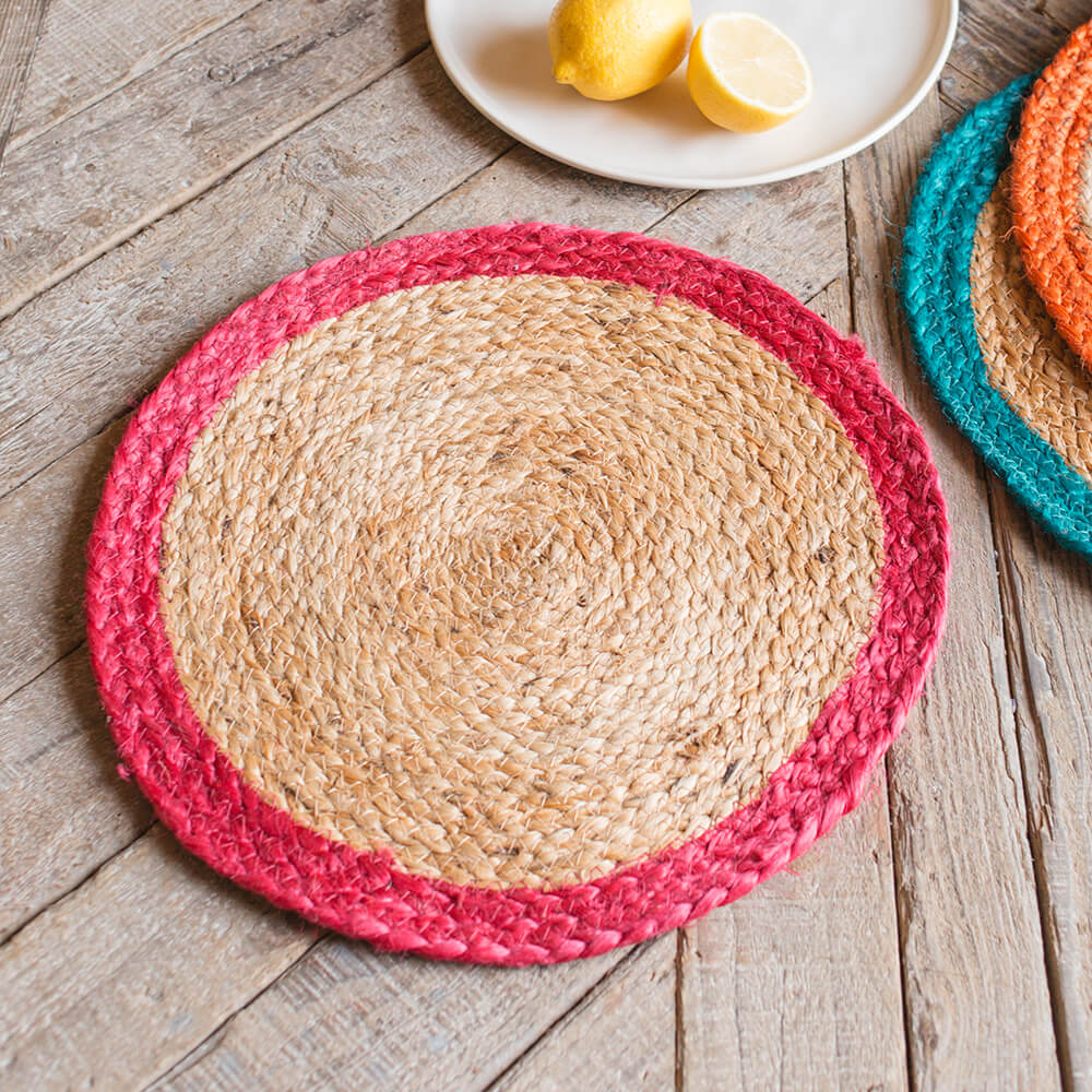Read more about Graham and green round pink jute placemat